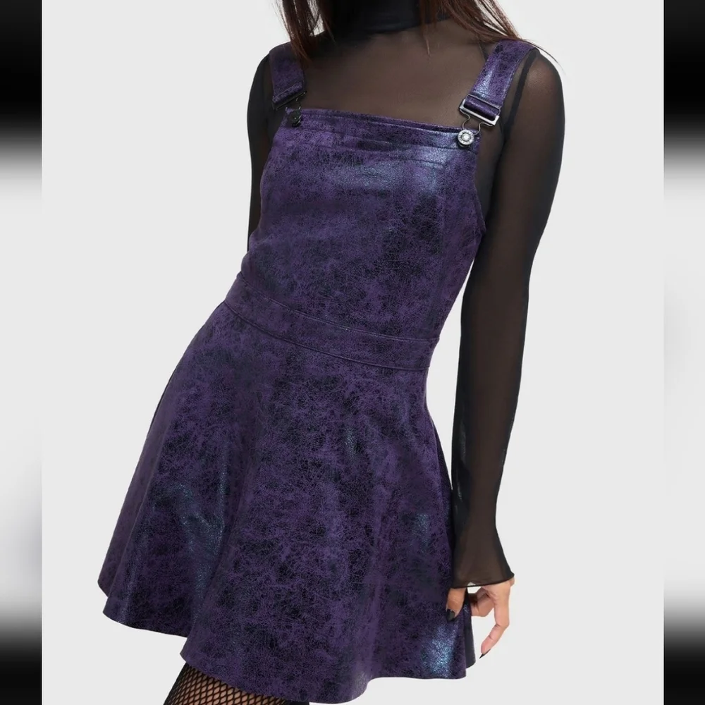 Killstar Shimmering Purple Mini Dress - Picture 3 of 7